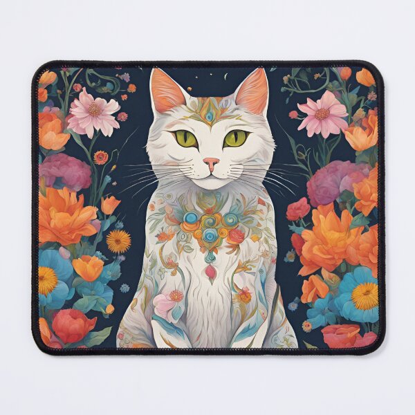 Item preview, mystic flower cat designed and sold by cherryj27.