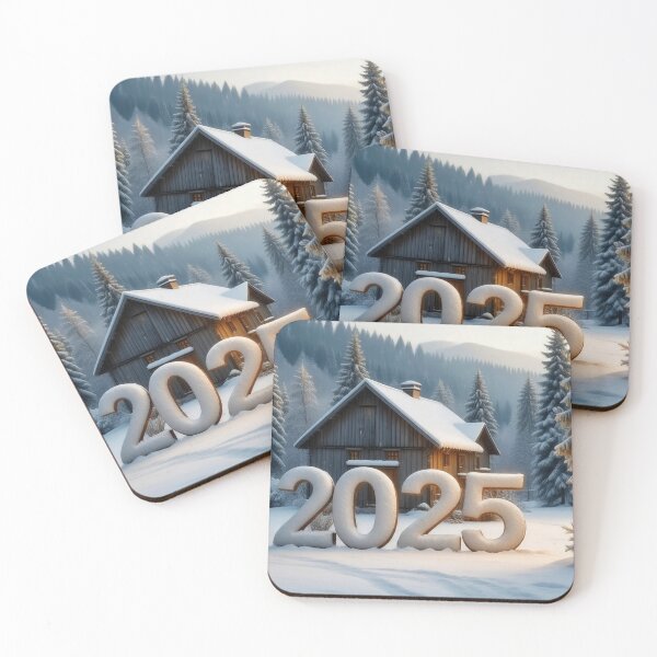 Item preview, 3D number '2025' in a cold, beautiful winter landscape designed and sold by 4Seasons.