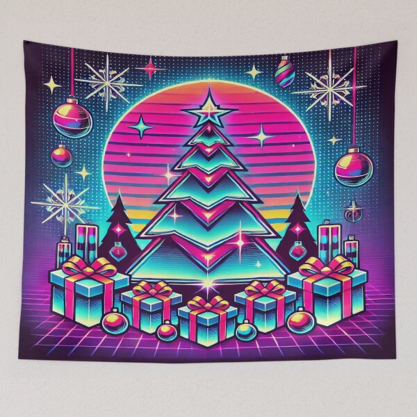 Item preview, Retro 80s Neon Christmas Celebration designed and sold by Genady.