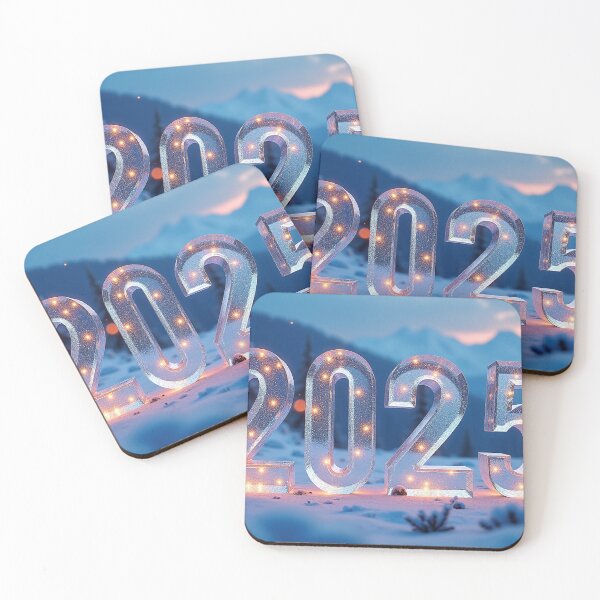 Item preview, Icy 3D number '2025' in a cold, beautiful winter landscape designed and sold by 4Seasons.