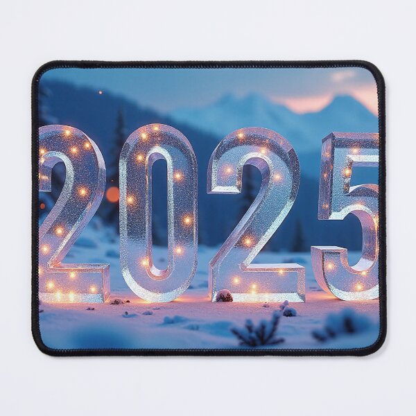 Item preview, Icy 3D number '2025' in a cold, beautiful winter landscape designed and sold by 4Seasons.