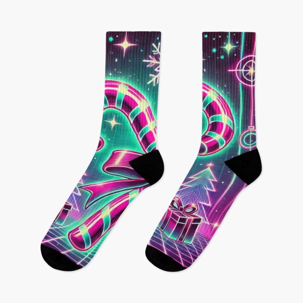 Item preview, Neon Candy Canes in Retro 80s Style designed and sold by Genady.