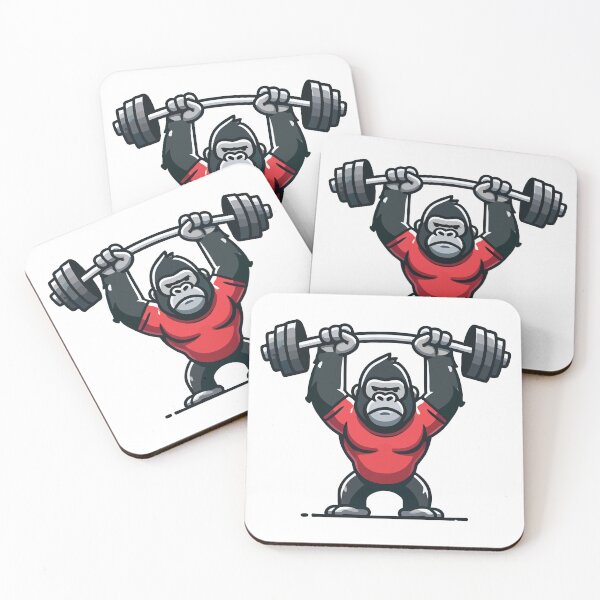 Item preview, Strong Gorilla Lifting Weights | Fitness and Gym Mascot designed and sold by Apex-Ape.