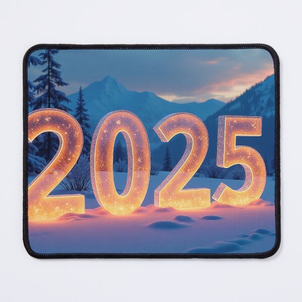 Item preview, Icy 3D number '2025' in a cold, beautiful winter landscape designed and sold by 4Seasons.