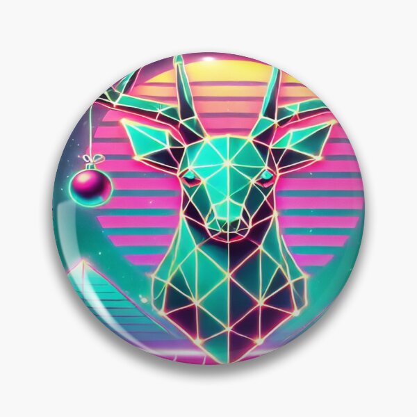 Item preview, Neon Reindeer in Retro 80s Holiday Style designed and sold by Genady.