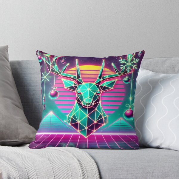 Item preview, Neon Reindeer in Retro 80s Holiday Style designed and sold by Genady.