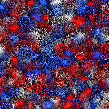 Artwork thumbnail, Red blue white firework by dima-v