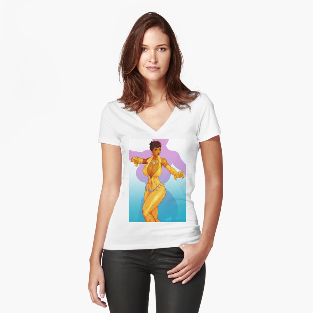 Item preview, Fitted V-Neck T-Shirt designed and sold by Reflex76.