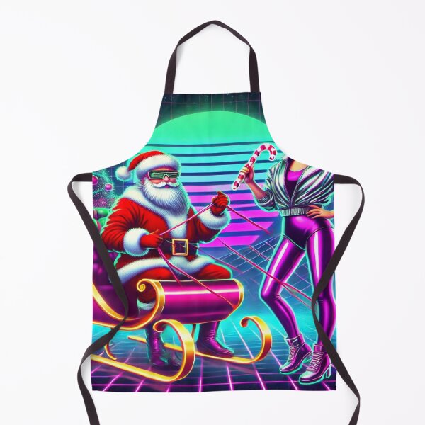 Item preview, Woman with Neon Santa in Retro 80s Style designed and sold by Genady.