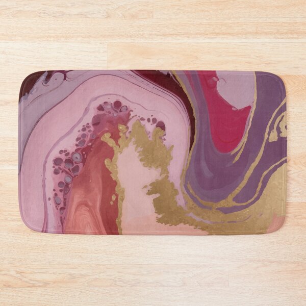 Item preview, Marbled abstract, purple, violet, paper marbling,patterns that mimic the fluidity of water or the veining found in natural stone like marble or agate designed and sold by Collagedream.