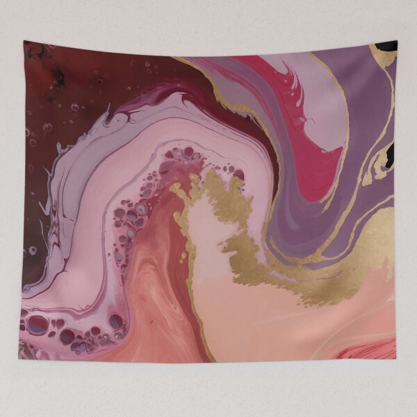 Item preview, Marbled abstract, purple, violet, paper marbling,patterns that mimic the fluidity of water or the veining found in natural stone like marble or agate designed and sold by Collagedream.