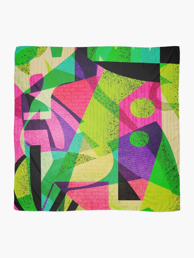 Thumbnail 2 of 3, Scarf, Springtime - Abstract Composition designed and sold by SunbeatStudio.