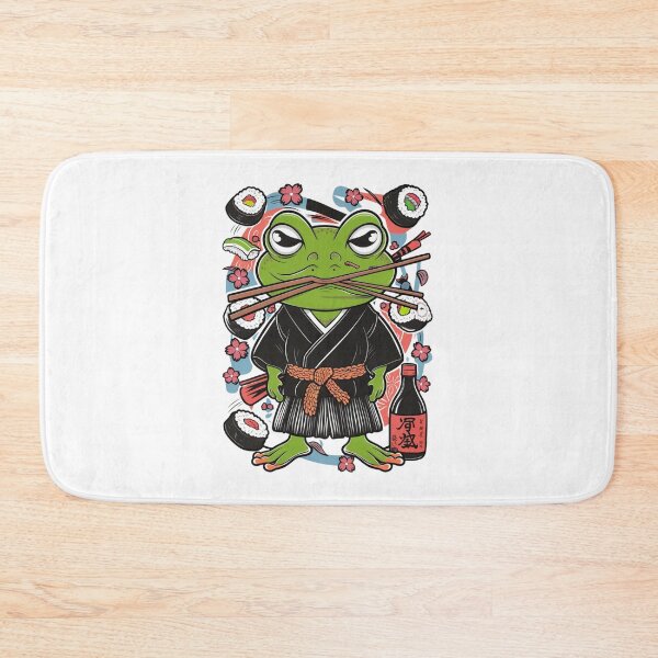 Item preview, Karate Frog Loves Sushi Chef  in Kimono designed and sold by MOONE FLOWER.