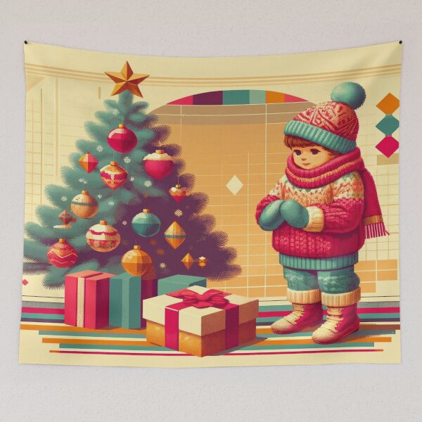 Item preview, Retro 80s Christmas Scene with Child designed and sold by Genady.