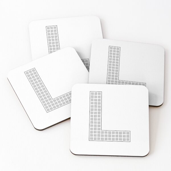 Item preview, Uppercase L - Silver Pixel Block Character designed and sold by PixelGlyphs.