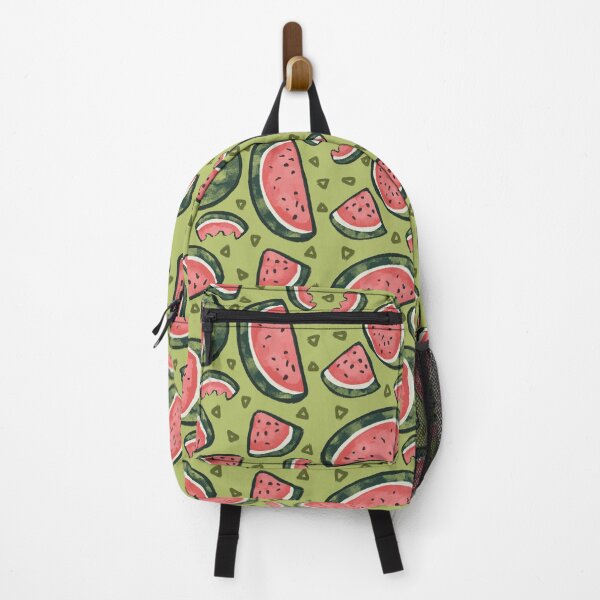 Item preview, Cartoon Watermelon Slices Bold Lined Lime Green designed and sold by little peg designs.