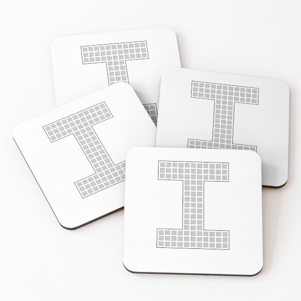 Item preview, Uppercase I - Silver Pixel Block Character designed and sold by PixelGlyphs.
