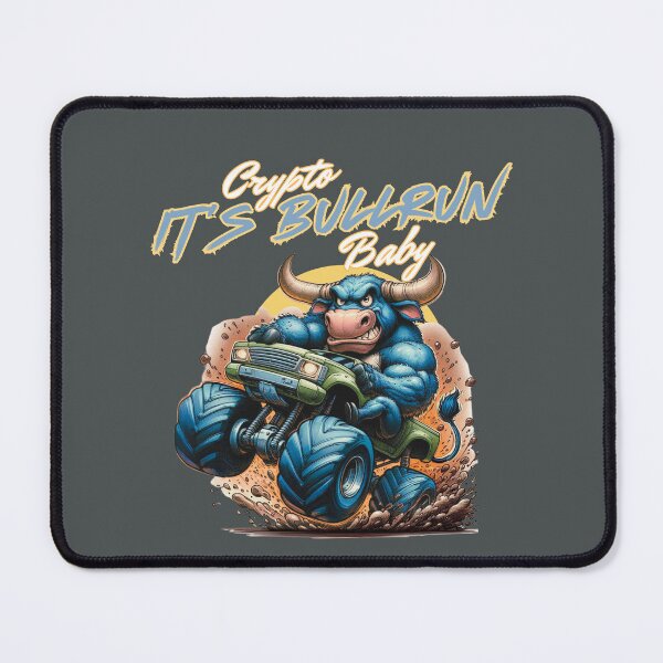 Item preview, A cool and funny crypto bull riding monster truck. designed and sold by Animal world designs.