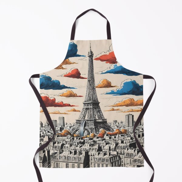 Item preview, Cloudy Paris skyline designed and sold by ArtsyWishesShop.