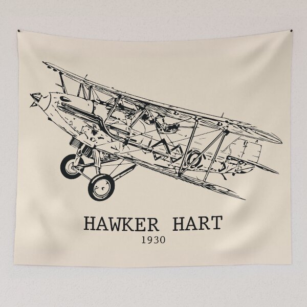 Item preview, Hawker Hart 1930 British Biplane Light Bomber designed and sold by Lakeric Cityscapes.