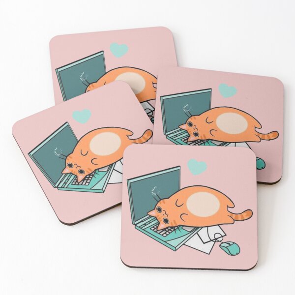 Item preview, Lazy Cat Working from Home designed and sold by HarbeShop.