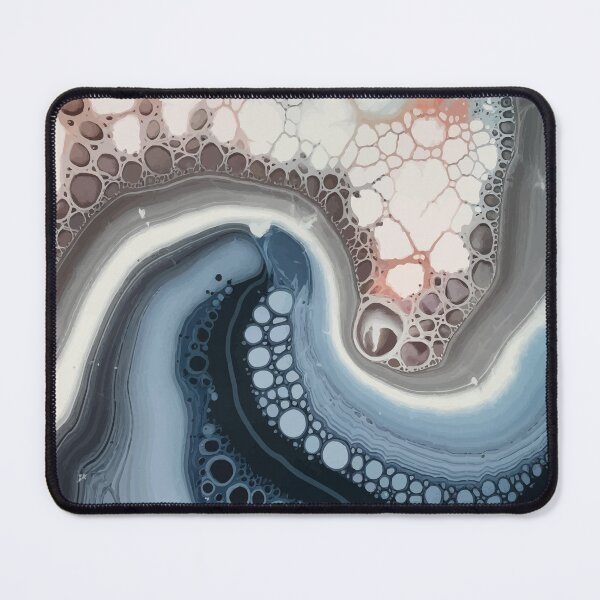 Item preview, Marbled abstract, blue, pink, white, paper marbling,patterns that mimic the fluidity of water or the veining found in natural stone like marble or agate designed and sold by Collagedream.