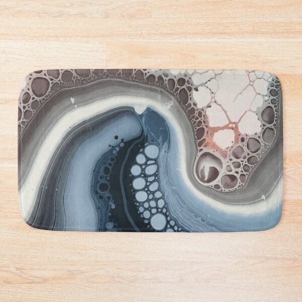 Item preview, Marbled abstract, blue, pink, white, paper marbling,patterns that mimic the fluidity of water or the veining found in natural stone like marble or agate designed and sold by Collagedream.