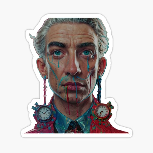 Item preview, Salvador Dali zbrush Illusions wild painter white hair  designed and sold by slamegrafic.