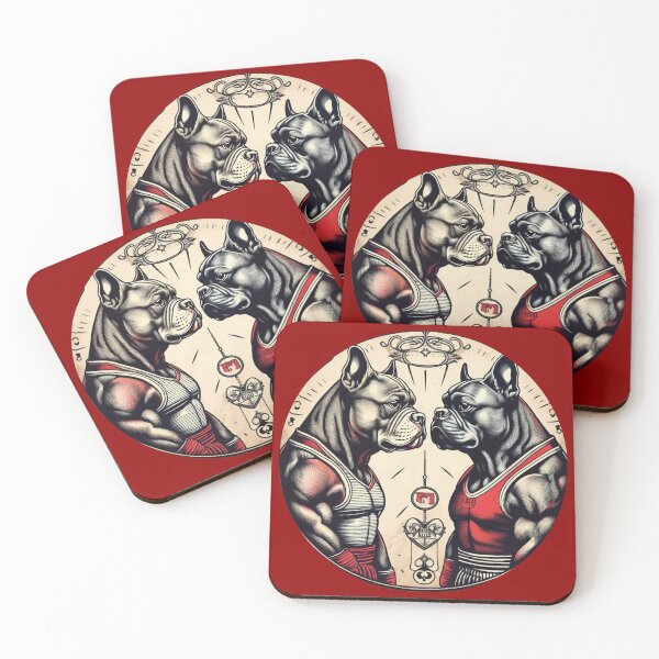 Item preview, French Bulldog Boxing Old School Tattoo Style Art designed and sold by Negative Vibes Only.