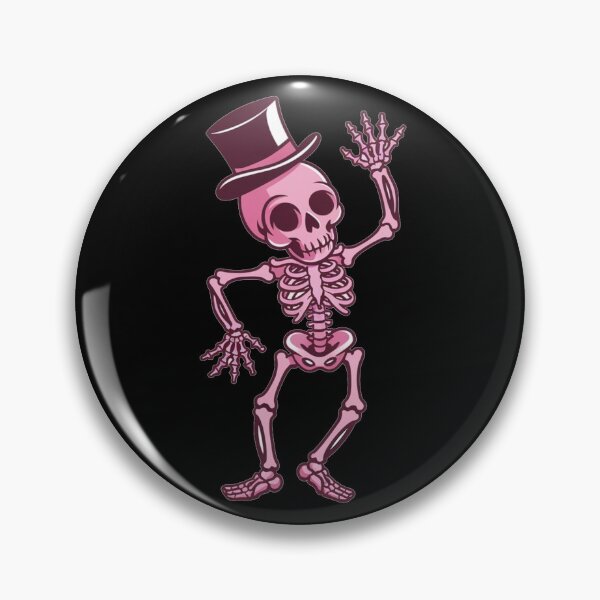 Item preview, Dance with Death, Preppy Skeleton With Hat Dancing Skeleton Pink Skeleton designed and sold by Cr320.
