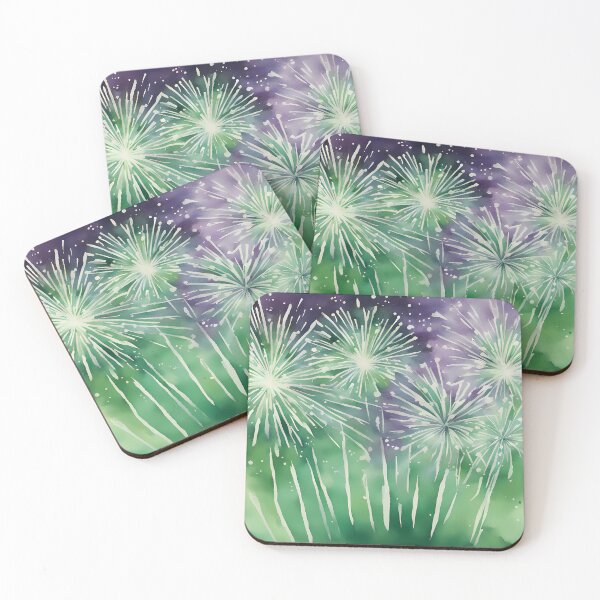 Item preview, Green and Purple Fireworks designed and sold by CalmnessbyChoice.