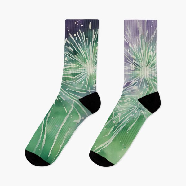 Item preview, Green and Purple Fireworks designed and sold by CalmnessbyChoice.