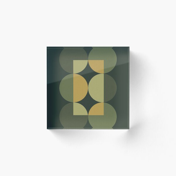 Item preview, Green Circle Square Print designed and sold by Hayley Cross.