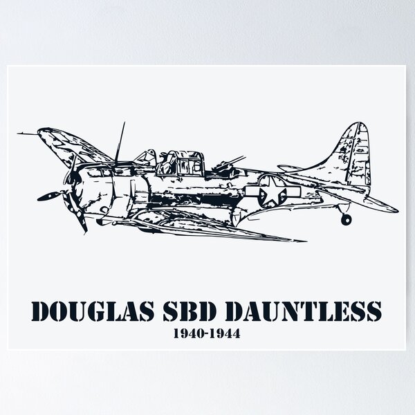 Item preview, Douglas SBD Dauntless WWII Dive Bomber designed and sold by Lakeric Cityscapes.