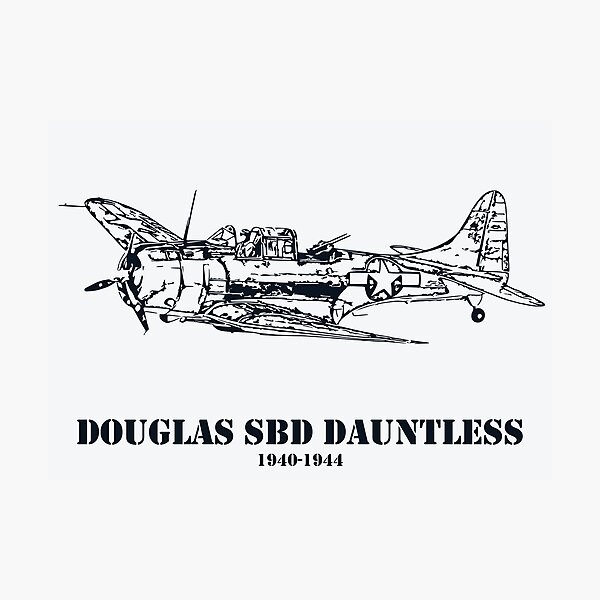 Item preview, Douglas SBD Dauntless WWII Dive Bomber designed and sold by Lakeric Cityscapes.