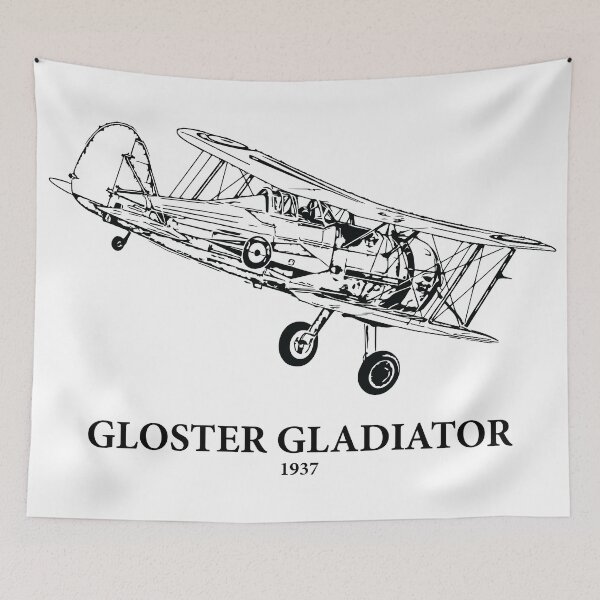 Item preview, Gloster Gladiator WWII British Biplane Fighter designed and sold by Lakeric Cityscapes.