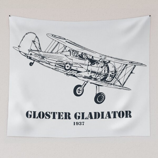 Item preview, Gloster Gladiator WWII British Biplane Fighter designed and sold by Lakeric Cityscapes.