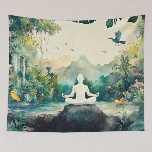 Item preview, Meditative Serenity in a Tropical Jungle designed and sold by willmmcintosh.
