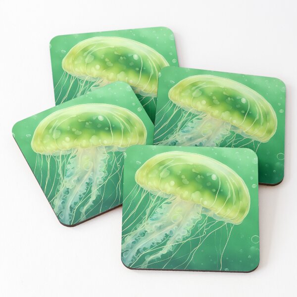 Item preview, Bright Green Jellyfish designed and sold by CalmnessbyChoice.
