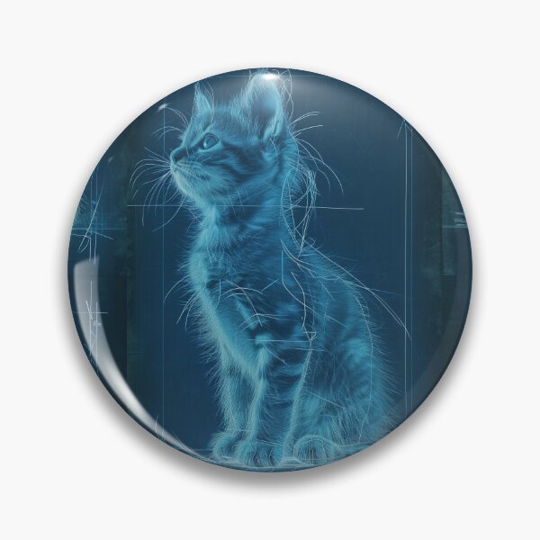Item preview, Charming kitten surrounded by sketch design lines designed and sold by Piotrek0001.