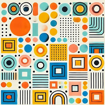 Artwork thumbnail, Abstract Geometry Retro Pattern by Simplybe1
