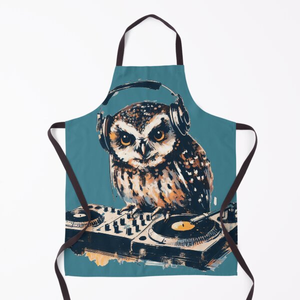 Item preview, Groovy Owl DJ Spinning Beats designed and sold by Slick-Waffles.