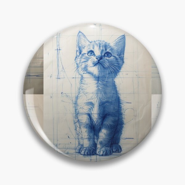 Item preview, Tabby kitten gazing upward in surreal artwork designed and sold by Piotrek0001.