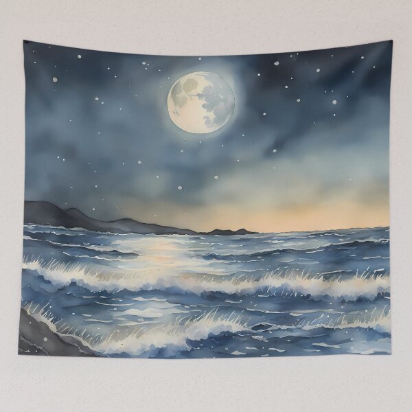Item preview, Whipping Waves in Fullmoon designed and sold by CalmnessbyChoice.