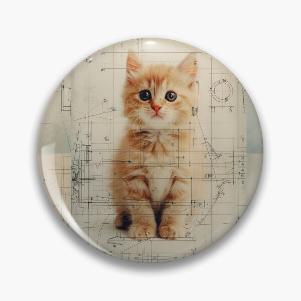 Item preview, Whimsical kitten portrait with sketch-like accents designed and sold by Piotrek0001.