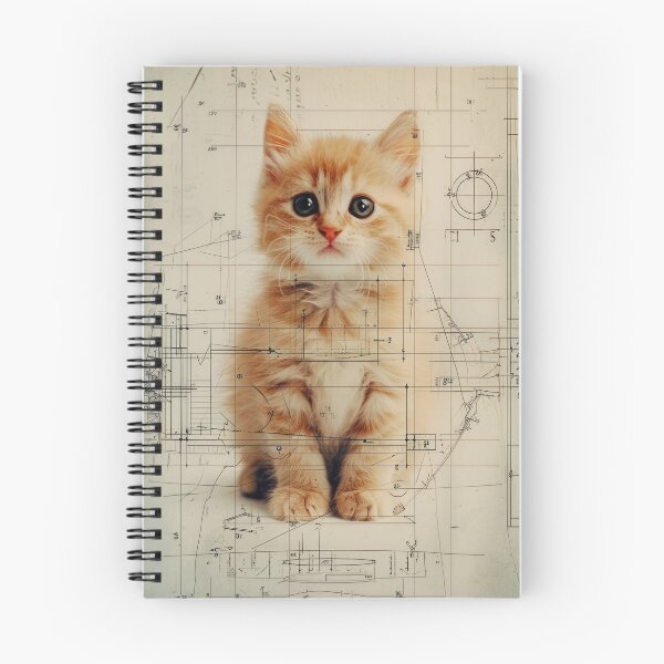 Item preview, Whimsical kitten portrait with sketch-like accents designed and sold by Piotrek0001.