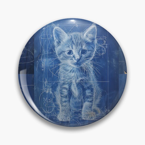 Item preview, Innocent kitten paired with architectural-style lines designed and sold by Piotrek0001.