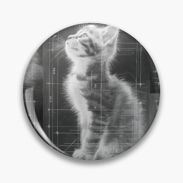 Item preview, Artistic kitten portrait with surreal design contrast designed and sold by Piotrek0001.