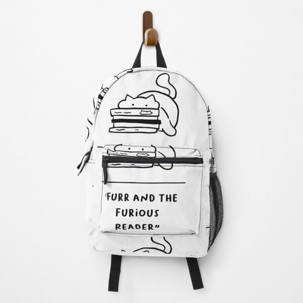Item preview, "Furr and the Furious Reader" | Adorable Cat Illustration designed and sold by RM-Journey.