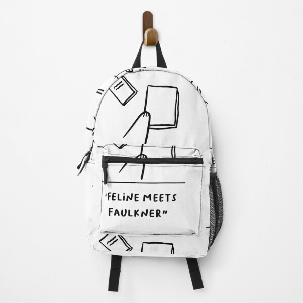 Item preview, "Feline Meets Faulkner" | Adorable Cat Illustration designed and sold by RM-Journey.
